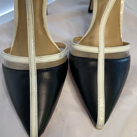 Michael Kors Black and White Heels - Picture 4 of 12